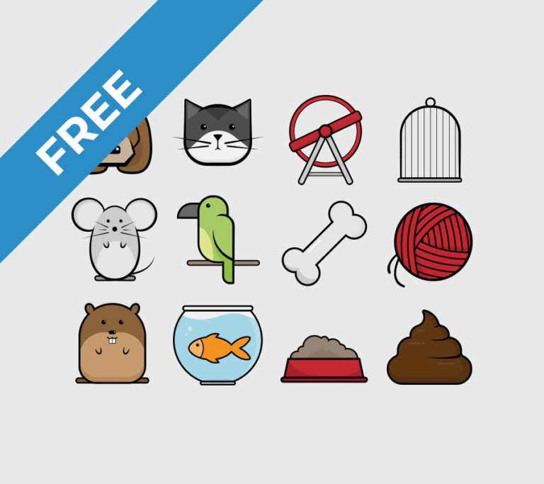 Comic Pets Icon Set free