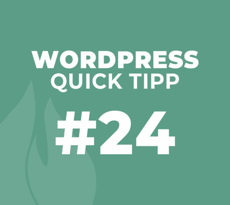 WordPress Quick Tipp #25