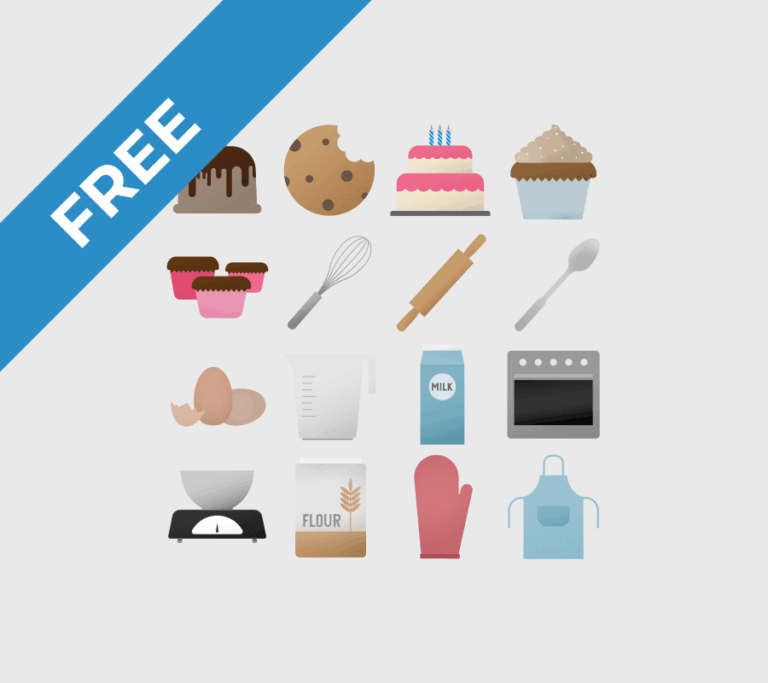 Sweet Bakery Icon Set free
