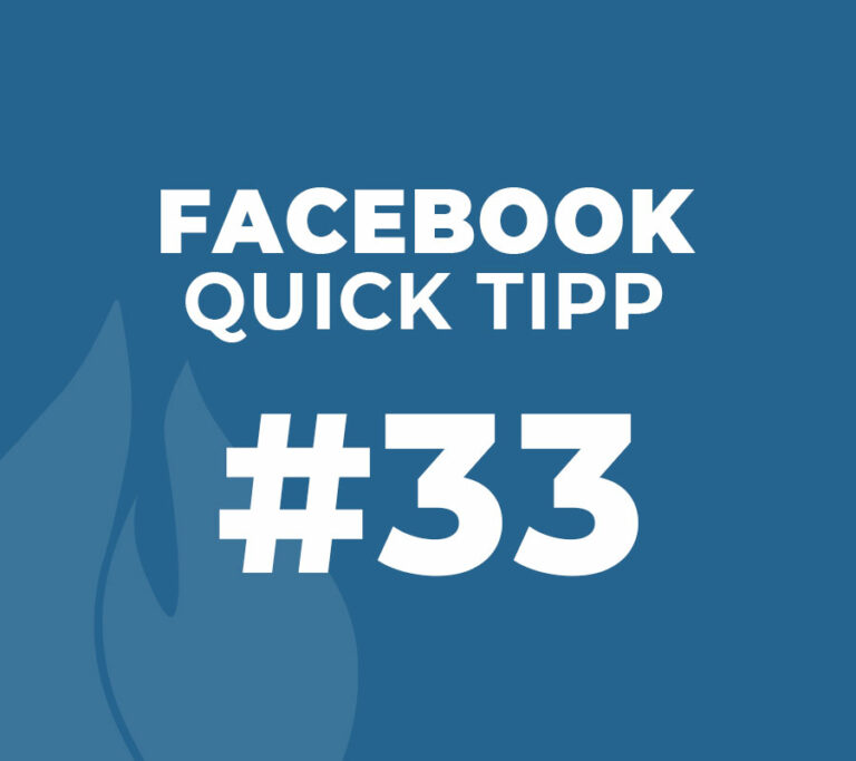 Facebook Quick Tipp #33