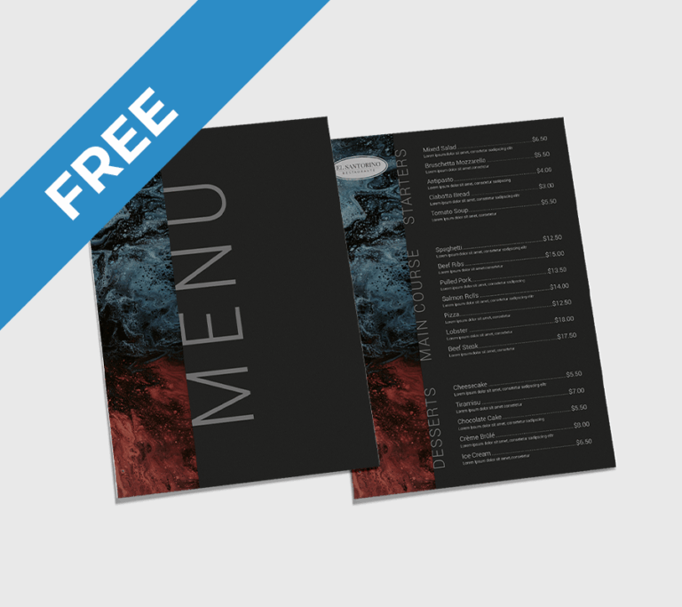 Dark Abstract Menu Free