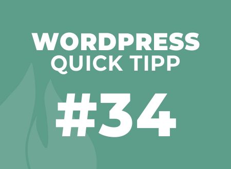 WordPress Quick Tipp #34