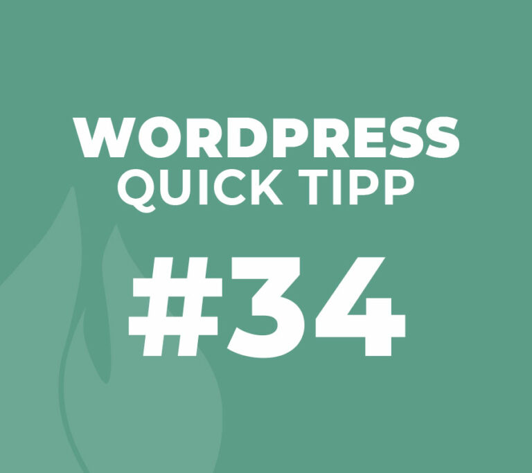 WordPress Quick Tipp #34