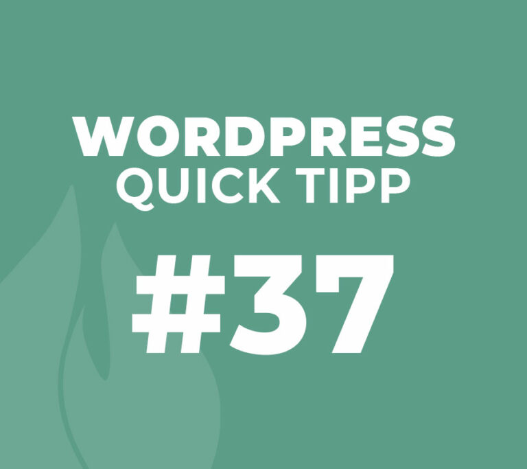 WordPress Quick Tipp #34