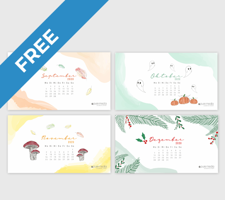 Monthly Wallpaper Calendars Freebie