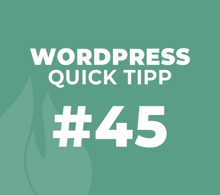 WordPress Quick Tipp