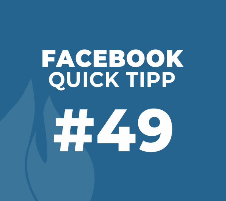 Facebook Quick Tipp #49