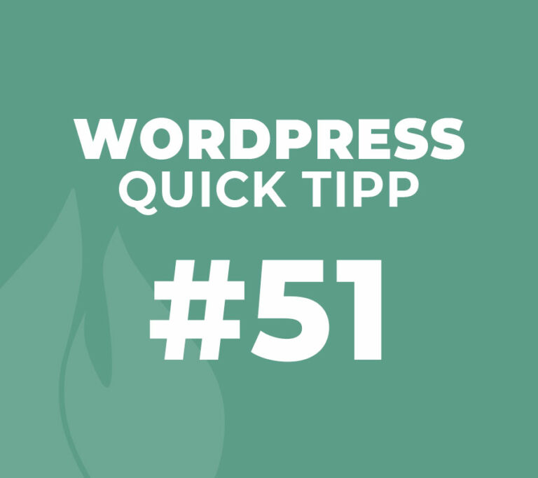 WordPress Quick Tipp #51