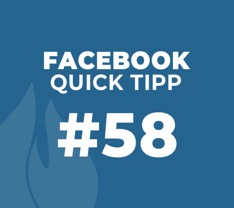 Facebook Quick Tipp #58