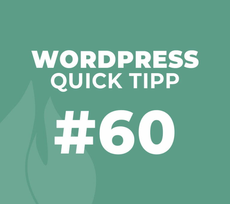 WordPress Quick Tipp #60