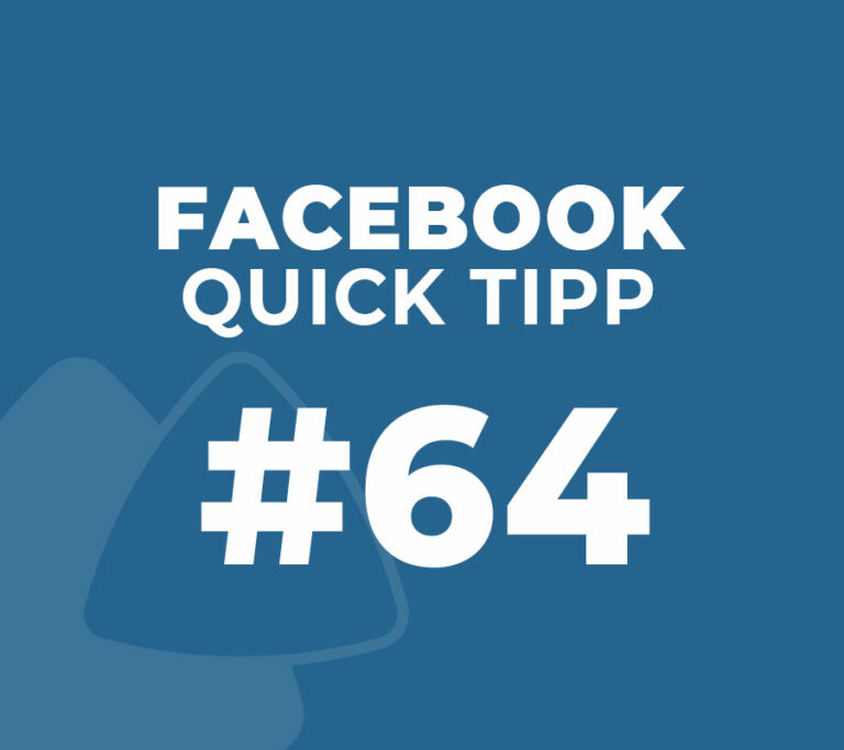 Facebook Quick Tipp #64