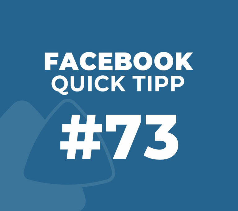 Facebook Quick Tipp #73