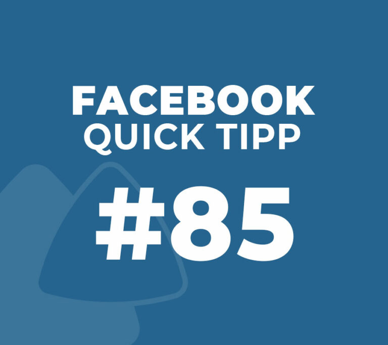 Facebook Quick Tipp #85
