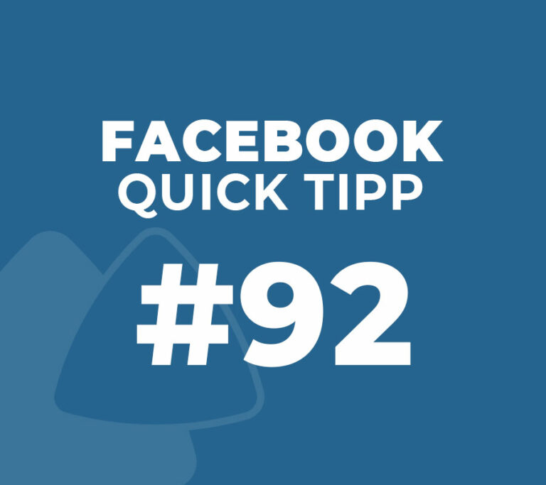 Facebook Quick Tipp #92