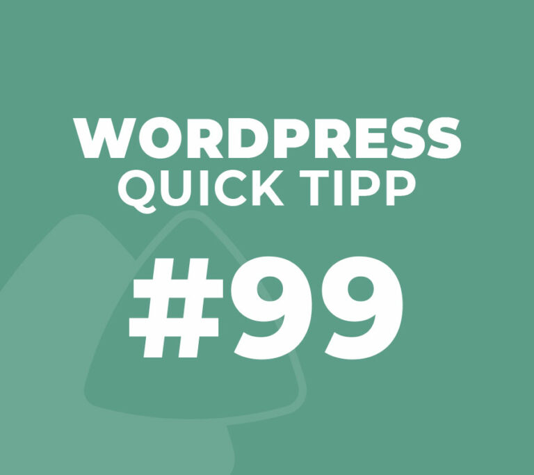 WordPress Quick Tipp #99