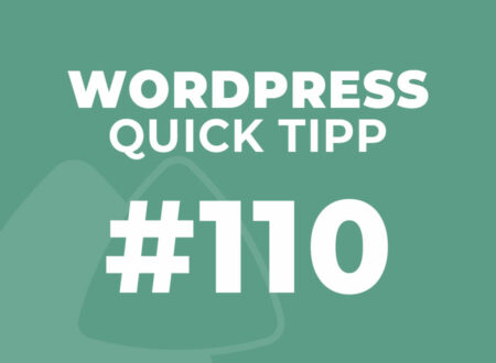 WordPress Quick Tipp #110