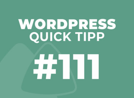 WordPress Quick Tipp #111
