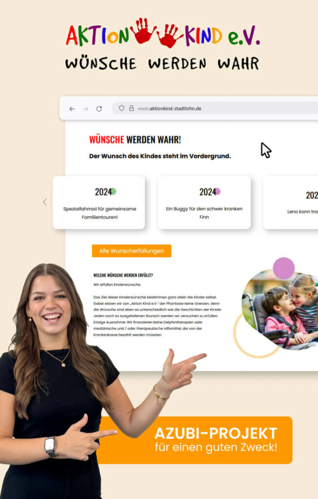 pure media solutions Referenz: aktionkind-stadtlohn.de