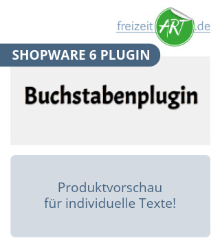 Buchstaben Plugin Shopware 6 von pure media solutions