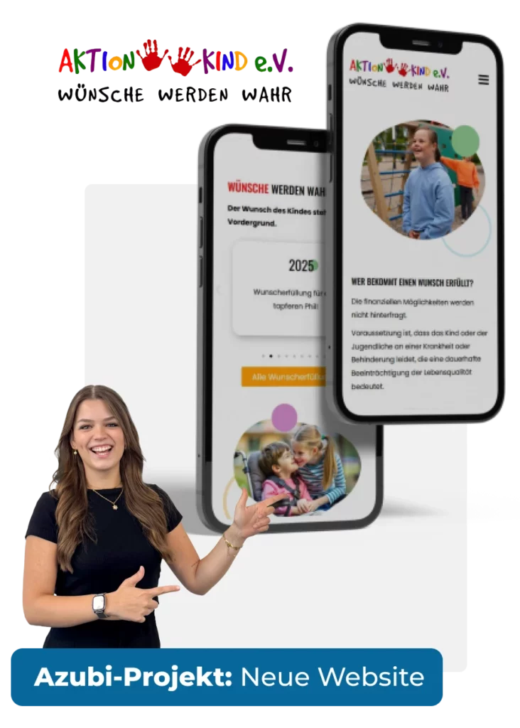Azubi-Projekt von pure media solutions: Aktion Kind e. V.