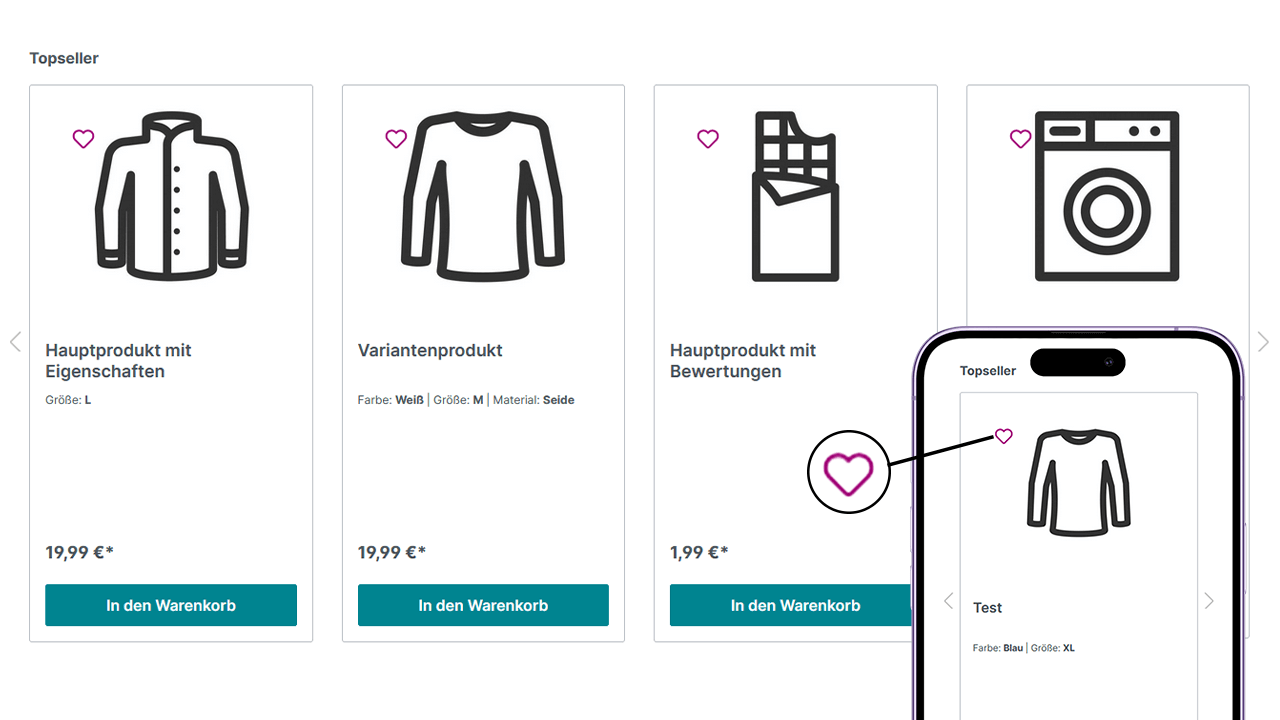 Merkzettel-Icon - Farbe, Position und Icon wählen