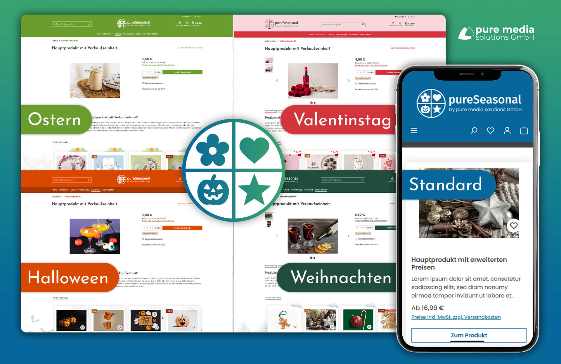 PureSeasonal Theme - Ostern, Valentinstag, Halloween, Weihnachten, Standard